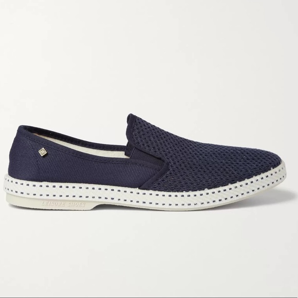 Rivieras Leisure Navy Blue Perforated Espadrilles main image 10